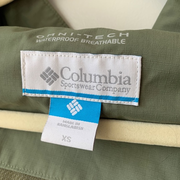 Columbia hooded sage green waterproof raincoat - Picture 4 of 5